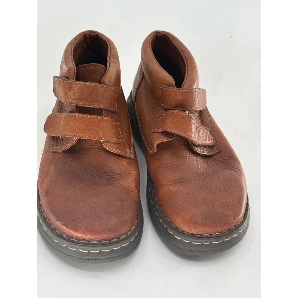 Lobo Solo Shoes Men Size 9 Brown‎ Leather Hook and Eye Comfort